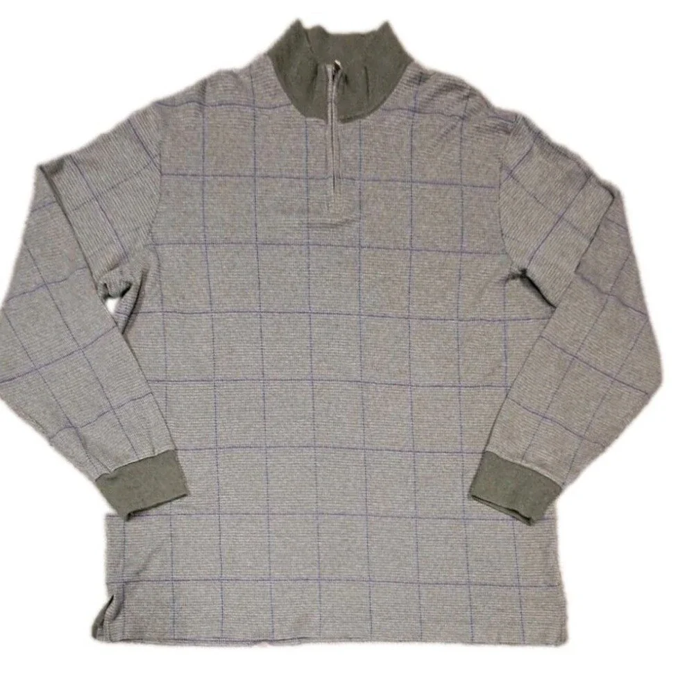 Ralph Lauren Polo Golf Pullover Men's XL 1/4-Zip Houndstooth Windowpane